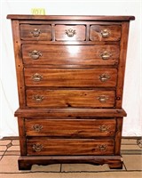 dark pine 8 drawer chest