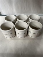 Set of 6 Longaberger pottery mugs