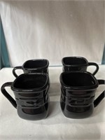 Set of 4 Longaberger pottery mugs