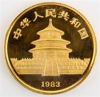 Coin 1983 China 1/4 Oz Gold Proof Panda