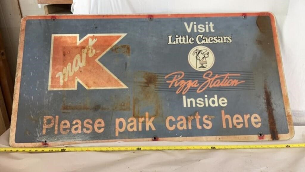 Double sighed Metal K mart Sign 4 foot by 2 foot