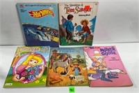 Vtg Coloring & Sticker Books Hot Wheels Tom Sawyer