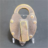 Antique Brass Railroad Padlock FR SCO-S