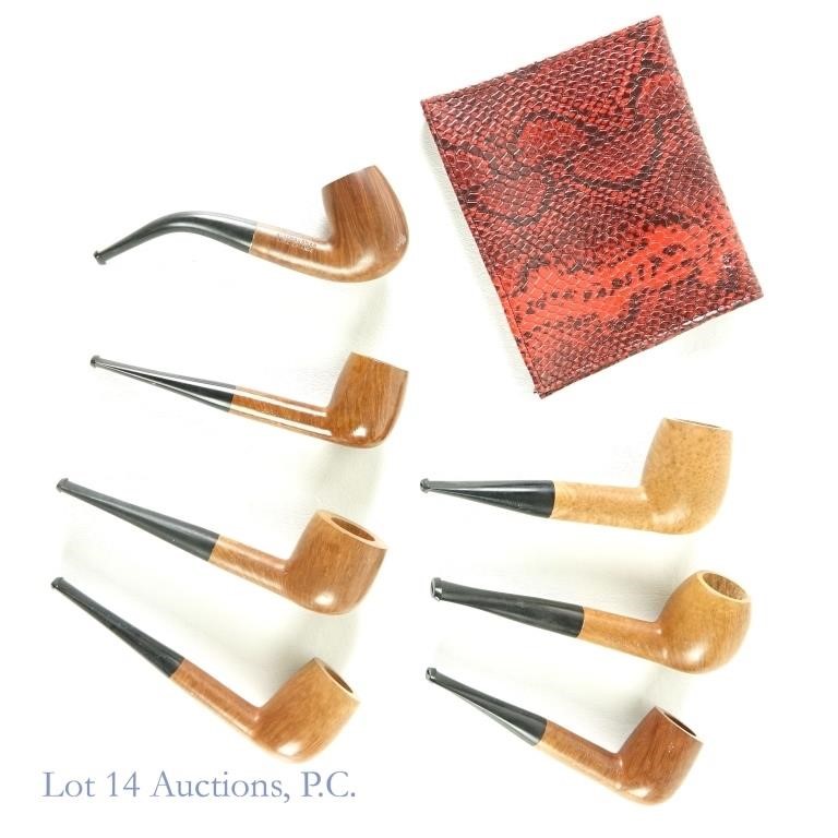 Algerian Briar NOS Tobacco Pipes & Bag (7)