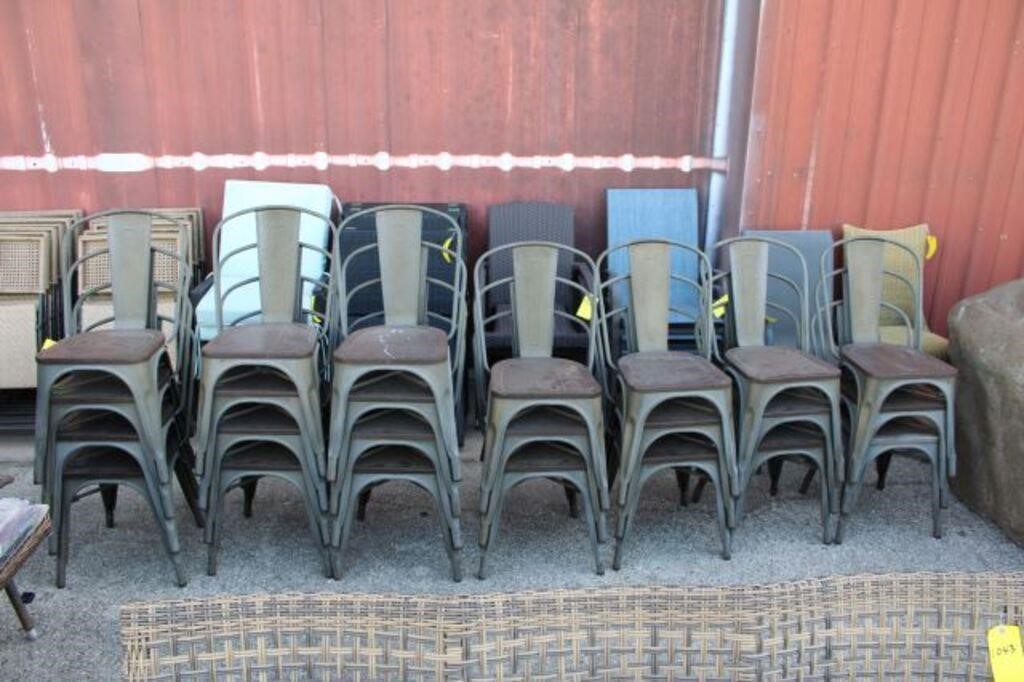 (24) Patio Metal Chairs