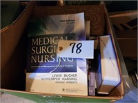 Nursing Text Books, Plastic Bin