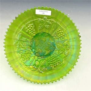 NW Green Grape & Cable Stippled Plate