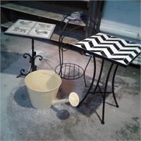 Plant Stands and Watering Can