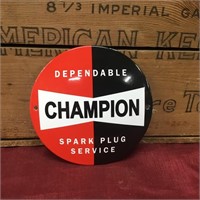 Champion Enamel Sign - New