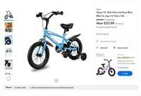 N1008  Naipo 14" Blue Kids Bike - Age 3-6