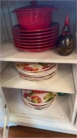 Glass Dishes in Cabinet