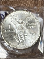 1985 Mexico .999 1oz Silver Coin