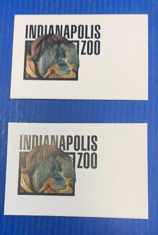 2 Indianapolis Zoo Tickets Valued at S75