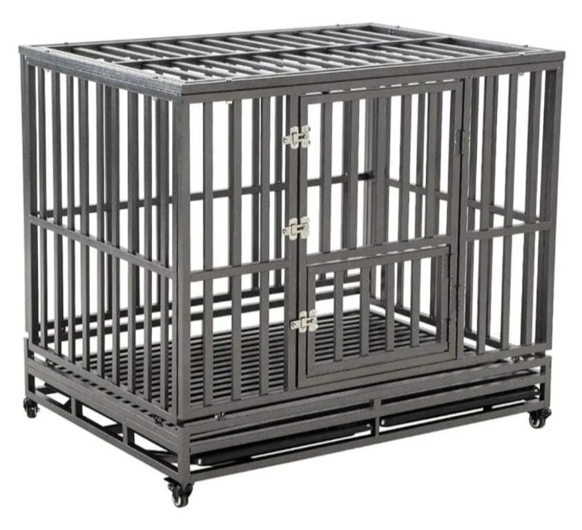 KELIXU 46" Heavy Duty Dog Crate Large Dog Cage