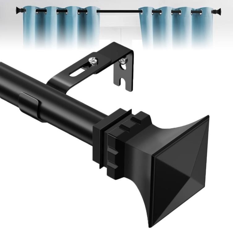 (new)Black Curtain Rods, Heavy Duty Long Curtain