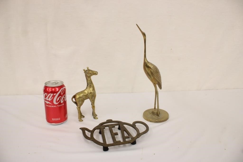 Brass Crane, Giraffe & Tea Trivet