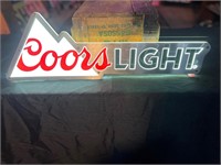 28 x 10” Light Up Coors Light Sign