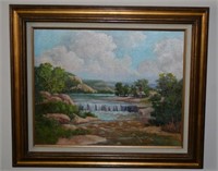 Landscape Painting on Canvas signed by