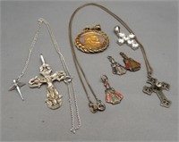 Religious sterling silver items: Two necklaces