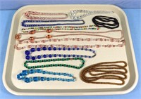 (11) Vintage Czech Glass Beaded Necklaces
