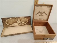 Caribbean Rounds cigar box & Victorian girl