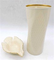 Lenox Porcelain Vase and Dish.