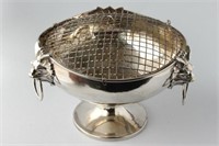 Victorian Style Silver Plate Rose Bowl,