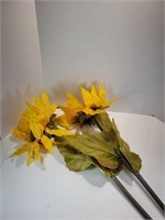 2 - Large Decrative Sunflowers 3 Feet Each
