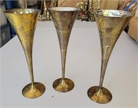 Brass goblets.  9½"