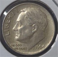 Silver 1964 Roosevelt dime
