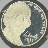 Proof 2011s Jefferson nickel