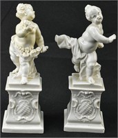 2 Nymphenburg Blanc de Chine Figures