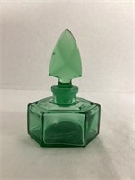 Green Glass Perfume Bottle