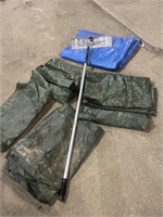 Snow roof rake, five general duty tarps