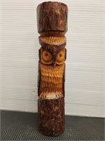 Vintage hand carved owl. 12 3/4 inches