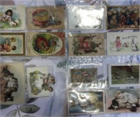 Antique embossed greeting cards