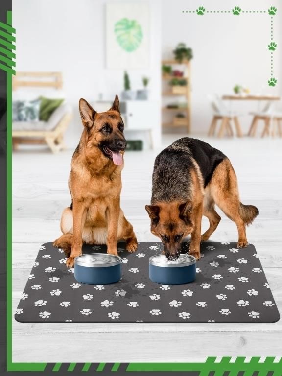 36 x 23 in Quick Dry Absorbent Dog Food Mat