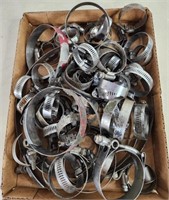 Variety of Hose Clamps, Assorted Sizes.