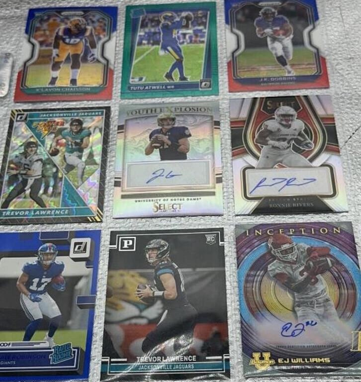 Top NFL cards - some autographed