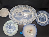 Blue & White Porcelain Lot  Liberty Blue, Boch, &