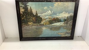 Century industries bow River Falls, framed print