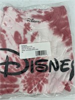 Mens XL Disney logo shirt white/red spiral wash