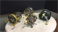 Selection vintage fishing reels – includes 4