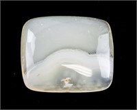 Rectangular White Marbling Gemstone