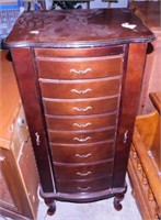 Jewelry armoire w/ 8 drawers & 2 side doors,