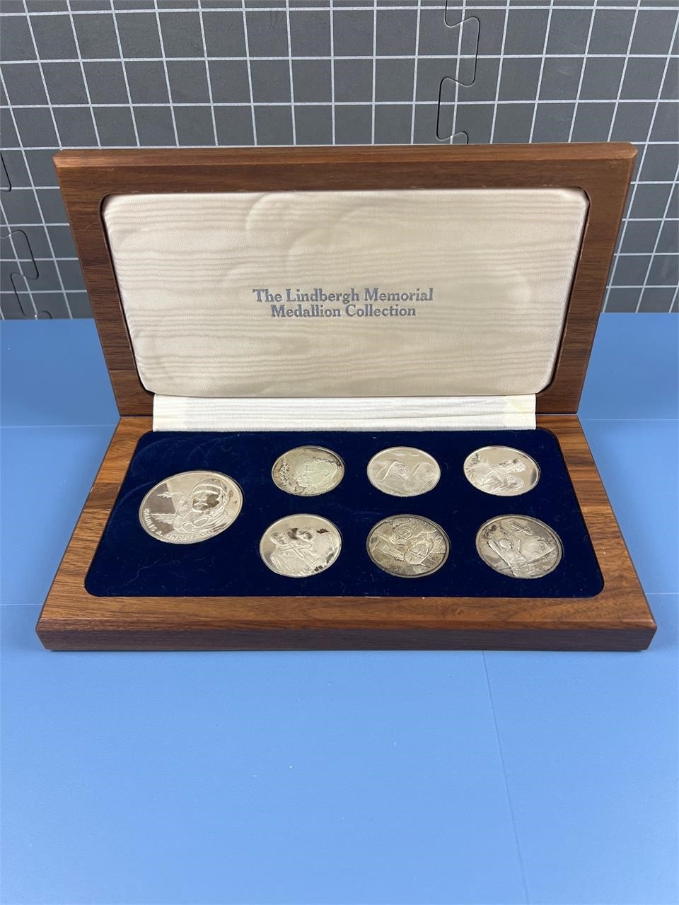 LINDBERG MEMORIAL STERLING SILVER COIN COLLECTION