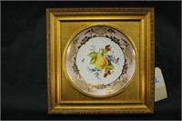 Vintage Framed Mark Roberts Plate Depicting Pear