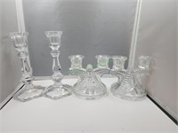 Clear Glass Vases & Candlesticks