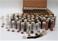18# Box of 1940-58 US Pennies in Tubes
