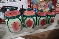 VINTAGE WATERMELON CANISTER SET